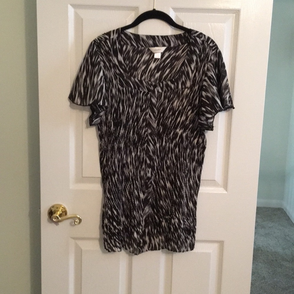 CJ Bank black and white shirt size 1X